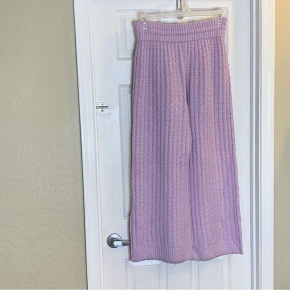 Out From Under Urban Outfitters Mina Cable Knit Pants Lavender Size Medium - Picture 5 of 11